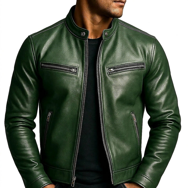 Men’s Stand Collar Zip-Up Jacket-Jackets for men-CaldwellVoss