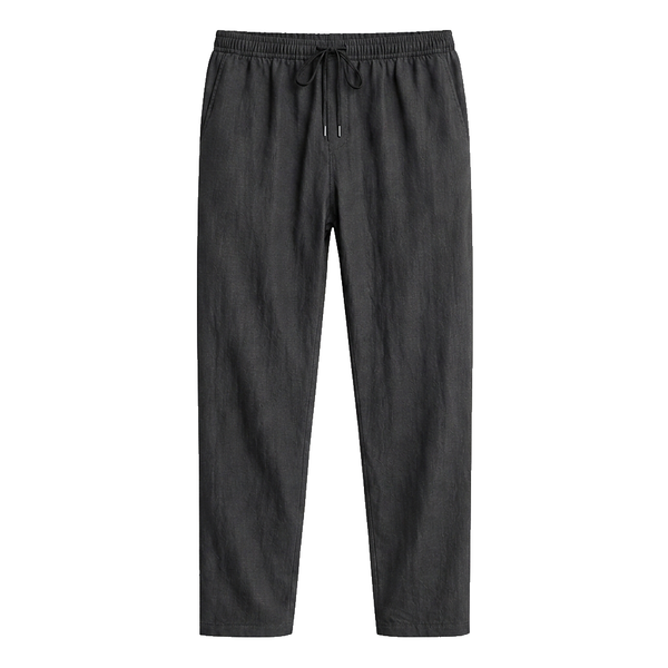 Men's Straight Leg Drawstring Linen Pants-Pants for Men-CaldwellVoss