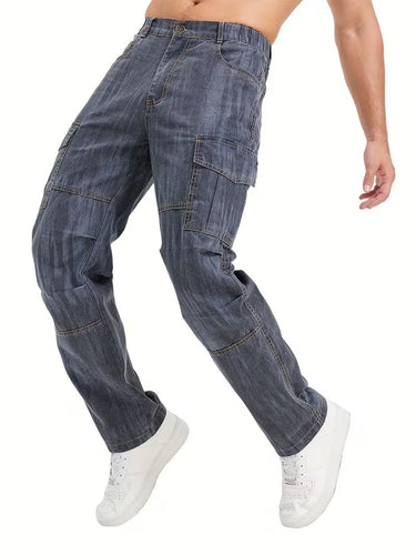 Men's Straight-Leg Multi-Pocket Cargo Pants