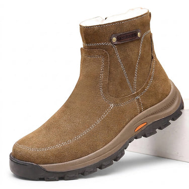 Men’s Suede Ankle Boots with Side Zipper-Footwear for men-CaldwellVoss