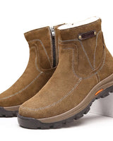 Men’s Suede Ankle Boots with Side Zipper-Footwear for men-CaldwellVoss