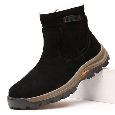 Men’s Suede Ankle Boots with Side Zipper-Footwear for men-CaldwellVoss