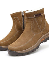 Men’s Suede Ankle Boots with Side Zipper-Footwear for men-CaldwellVoss