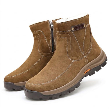 Men’s Suede Ankle Boots with Side Zipper-Footwear for men-CaldwellVoss