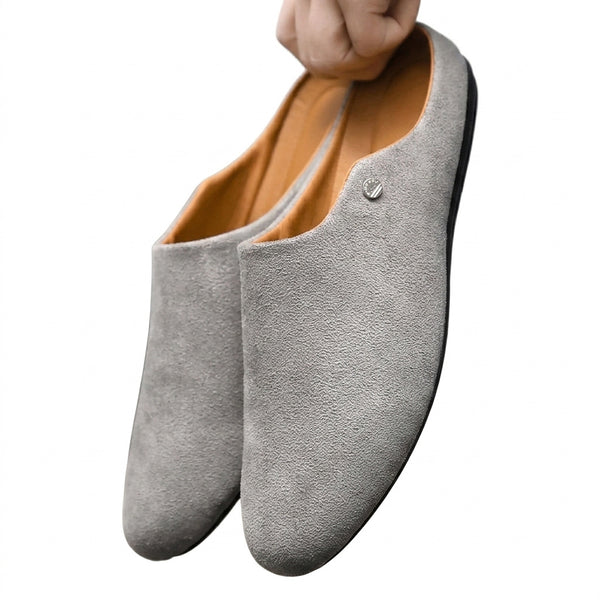 Men’s Suede Mules with Metal Stud Detail-Footwear for men-CaldwellVoss