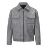 Men’s Suede Texture Zip-Up Jacket-Jackets for men-CaldwellVoss