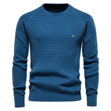 Men’s Textured Knit Pullover Sweater-Sweaters for men-CaldwellVoss