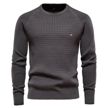 Men’s Textured Knit Pullover Sweater-Sweaters for men-CaldwellVoss