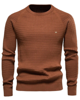 Men’s Textured Knit Pullover Sweater-Sweaters for men-CaldwellVoss