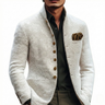 Men’s Textured Mandarin Collar blazer-Blazer for men-CaldwellVoss