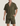 Men's Textured Woven Shirt and Shorts Set Army Green