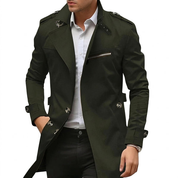 Men's Transitional Coat with Stand-up Collar and Zipper Pocket-Jackets for men-CaldwellVoss