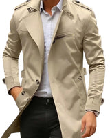 Men's Transitional Coat with Stand-up Collar and Zipper Pocket-Coats for men-CaldwellVoss