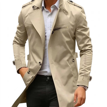 Men's Transitional Coat with Stand-up Collar and Zipper Pocket-Coats for men-CaldwellVoss