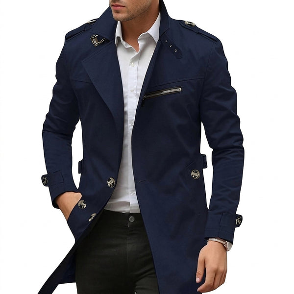 Men's Transitional Coat with Stand-up Collar and Zipper Pocket-Jackets for men-CaldwellVoss