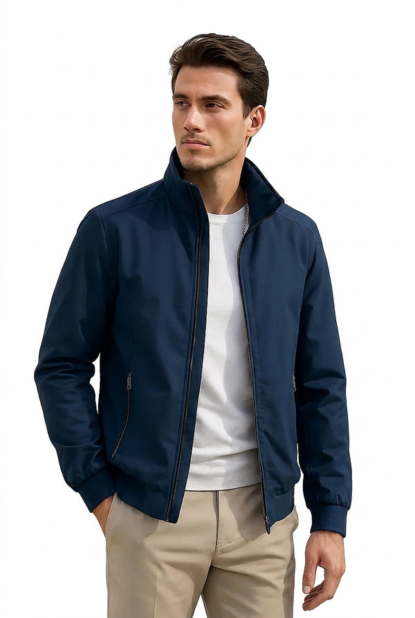 Men's Transitional Jacket with Stand-up Collar and Zipper-Jackets for men-CaldwellVoss