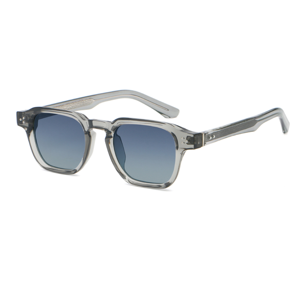 Men’s Transparent Square Sunglasses with Patterned Temples-Glasses for men-CaldwellVoss