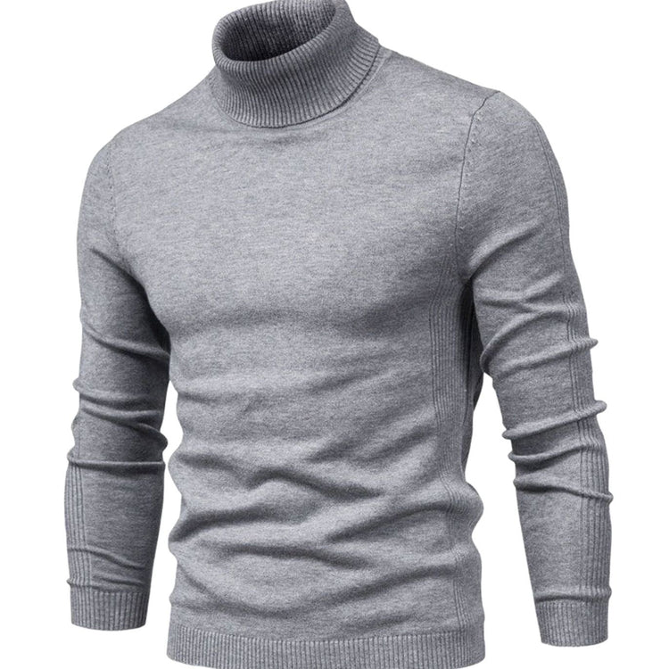 Men's Turtleneck Long Sleeve Knit Sweater-Sweaters for men-CaldwellVoss