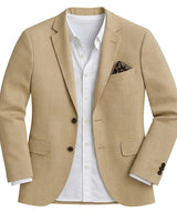 Men’s Two-Button Blazer with Flap Pockets-Blazers for men-CaldwellVoss