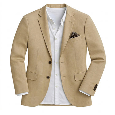 Men’s Two-Button Blazer with Flap Pockets-Blazers for men-CaldwellVoss