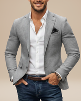 Men’s Two-Button Blazer with Patch Pockets-Blazer for men-CaldwellVoss