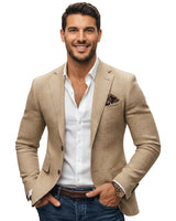 Men’s Two-Button Blazer with Patch Pockets-Blazer for men-CaldwellVoss