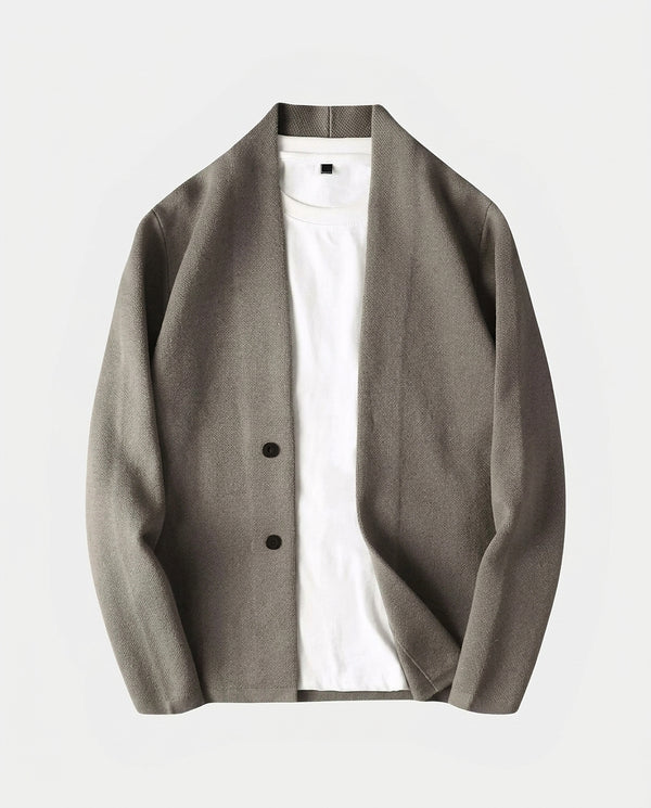 Men’s V-Neck Button-Front Knit Cardigan-Cardigan for men-CaldwellVoss