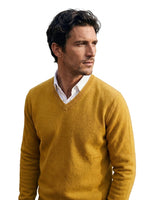 Men’s V-Neck Long Sleeve Knit Sweater-Sweaters for men-CaldwellVoss
