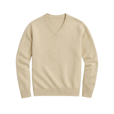 Men’s V-Neck Long Sleeve Knit Sweater-Sweaters for men-CaldwellVoss