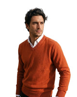 Men’s V-Neck Long Sleeve Knit Sweater-Sweaters for men-CaldwellVoss