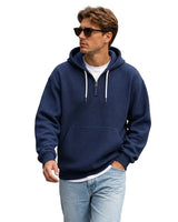 Men’s Waffle Knit Quarter Zip Hoodie-Sweaters for men-CaldwellVoss