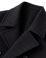 Men’s Wool Blend Peacoat with Notched Lapels-Coats for men-CaldwellVoss