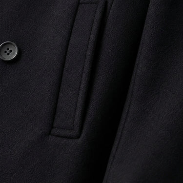 Men’s Wool Blend Peacoat with Notched Lapels-Coats for men-CaldwellVoss