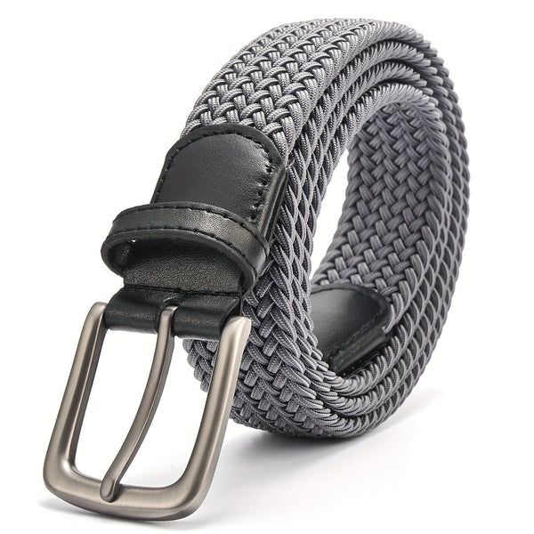 Men’s Woven Belt with Square Buckle-Accessories for Men-CaldwellVoss