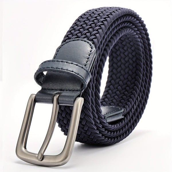 Men’s Woven Belt with Square Buckle-Accessories for Men-CaldwellVoss