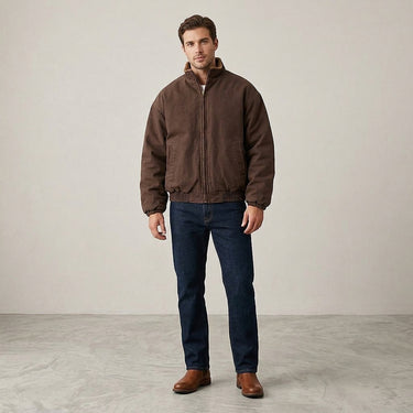 Men’s Zip-Up Bomber Jacket with Stand Collar-Jackets & Coats for men-CaldwellVoss