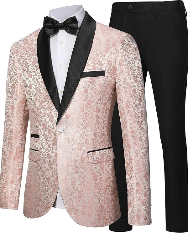 Patterned Men's Suit with Blazer and Trousers-Sets for Men-CaldwellVoss