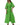 Women’s Wrap-Style Midi Dress with Notch Collar, Wide Sleeves, and Waist Tie Belt