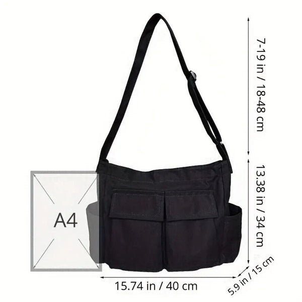 Unisex Canvas Crossbody Messenger Bag-Accessories for Women-CaldwellVoss