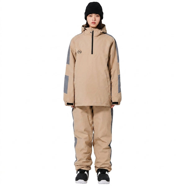 Unisex Half-Zip Hooded Ski Set-Sets for women-CaldwellVoss