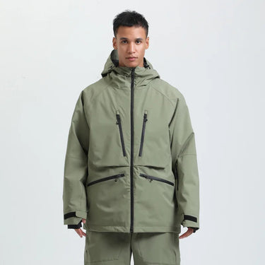 Unisex Hooded Jacket with Multiple Zip Pockets-unisex jacket-CaldwellVoss
