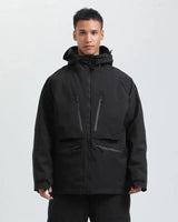 Unisex Hooded Jacket with Multiple Zip Pockets-unisex jacket-CaldwellVoss
