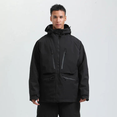 Unisex Hooded Jacket with Multiple Zip Pockets-unisex jacket-CaldwellVoss