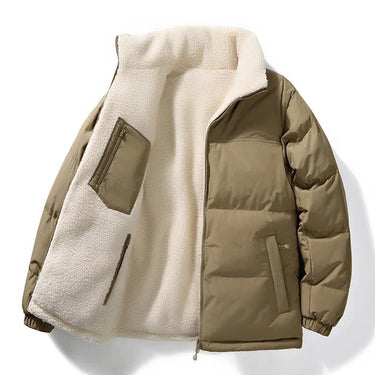 Unisex Reversible Puffer Jacket with Sherpa Lining-Jackets for men-CaldwellVoss