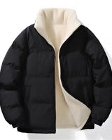 Unisex Reversible Puffer Jacket with Sherpa Lining-Jackets for men-CaldwellVoss