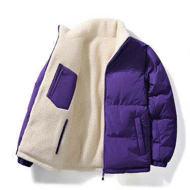 Unisex Reversible Puffer Jacket with Sherpa Lining-Jackets for men-CaldwellVoss