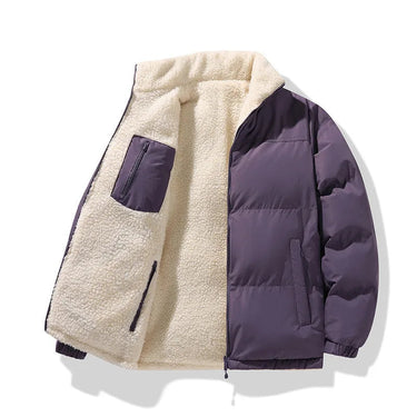 Unisex Reversible Puffer Jacket with Sherpa Lining-Jackets for men-CaldwellVoss