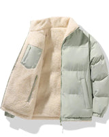 Unisex Reversible Puffer Jacket with Sherpa Lining-Jackets for men-CaldwellVoss