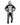 Unisex Skeleton Halloween Costume with Mask Black