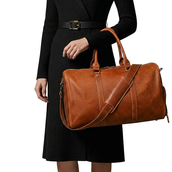 Unisex Vintage Style Duffel Bag-Accessories for Women-CaldwellVoss